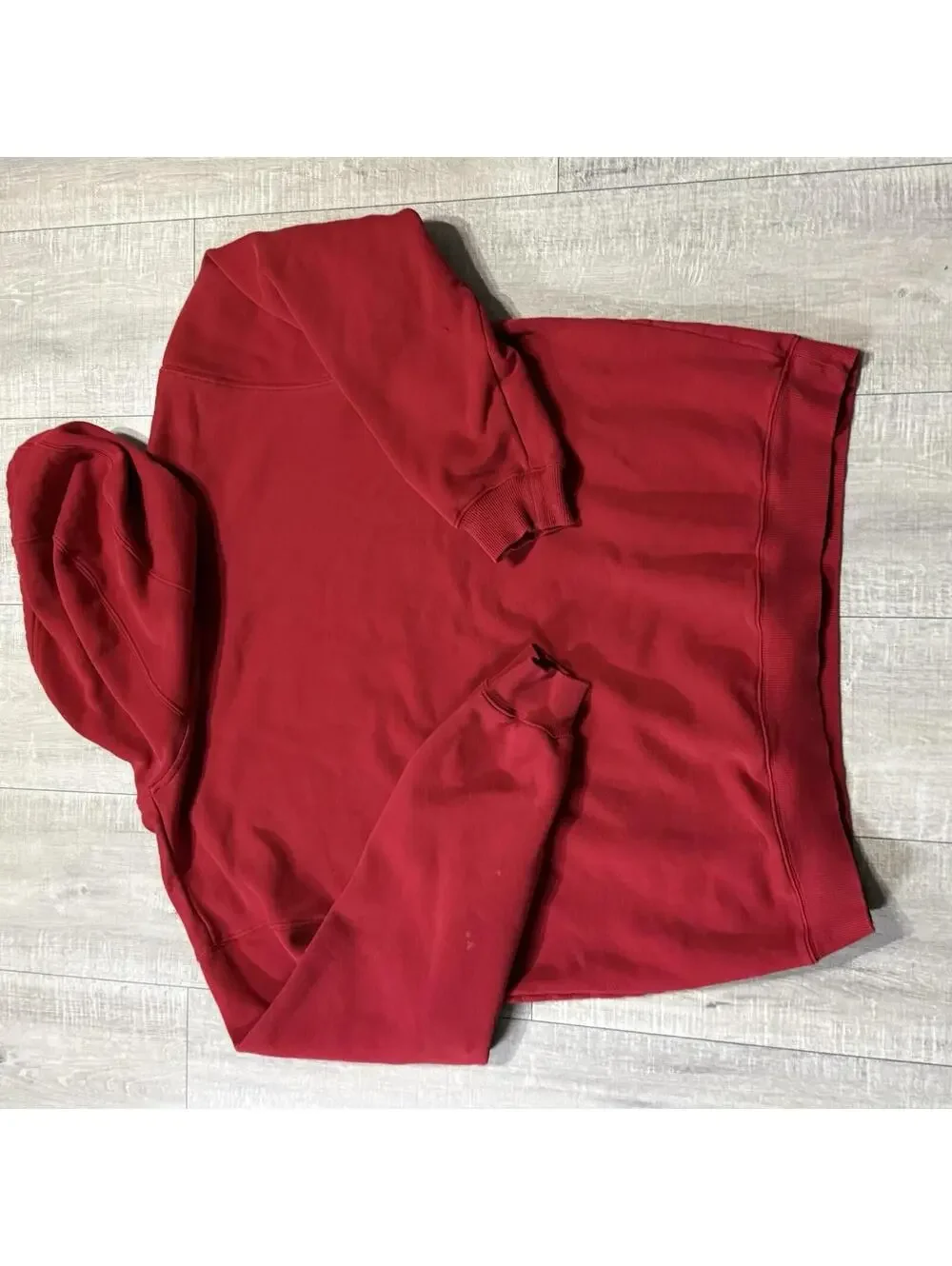 Vintage 2005 Adidas Hoodie Red Fleece Pullover Hoodie Big Logo AUZ002 Men Large - Picture 4 of 11